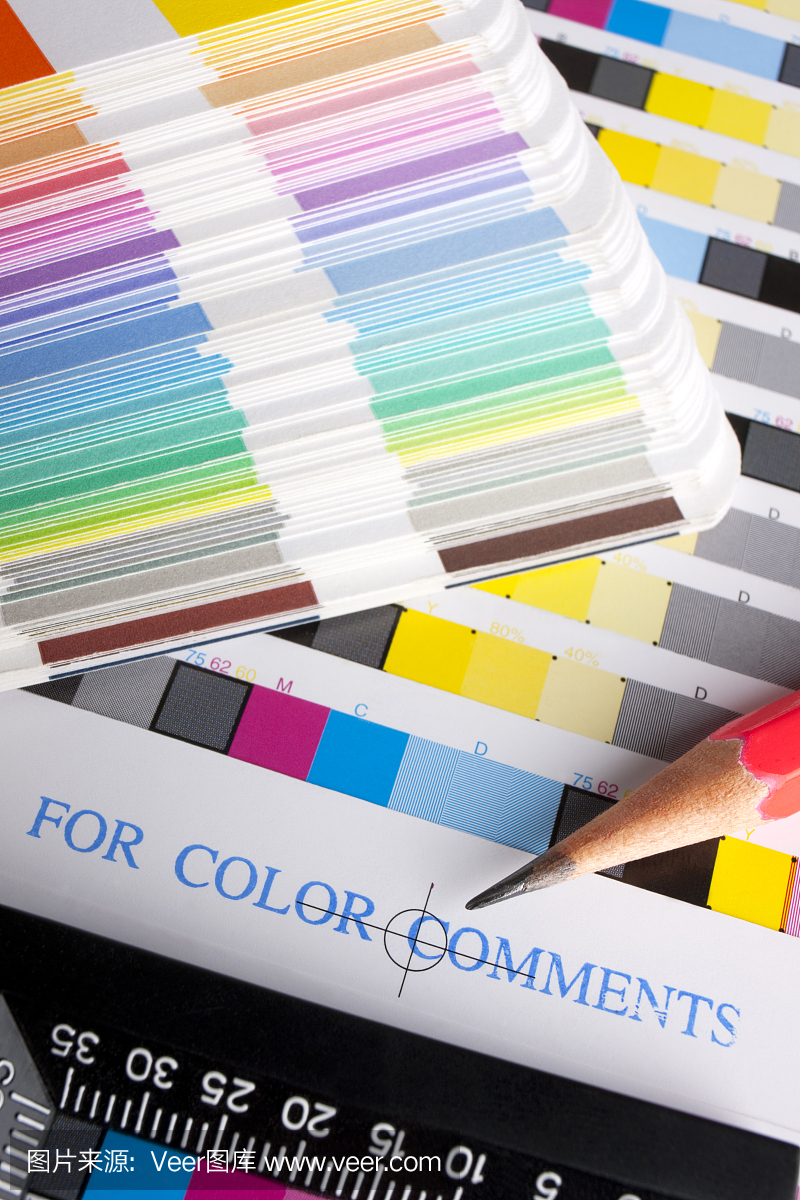 顏色樣張和色板。